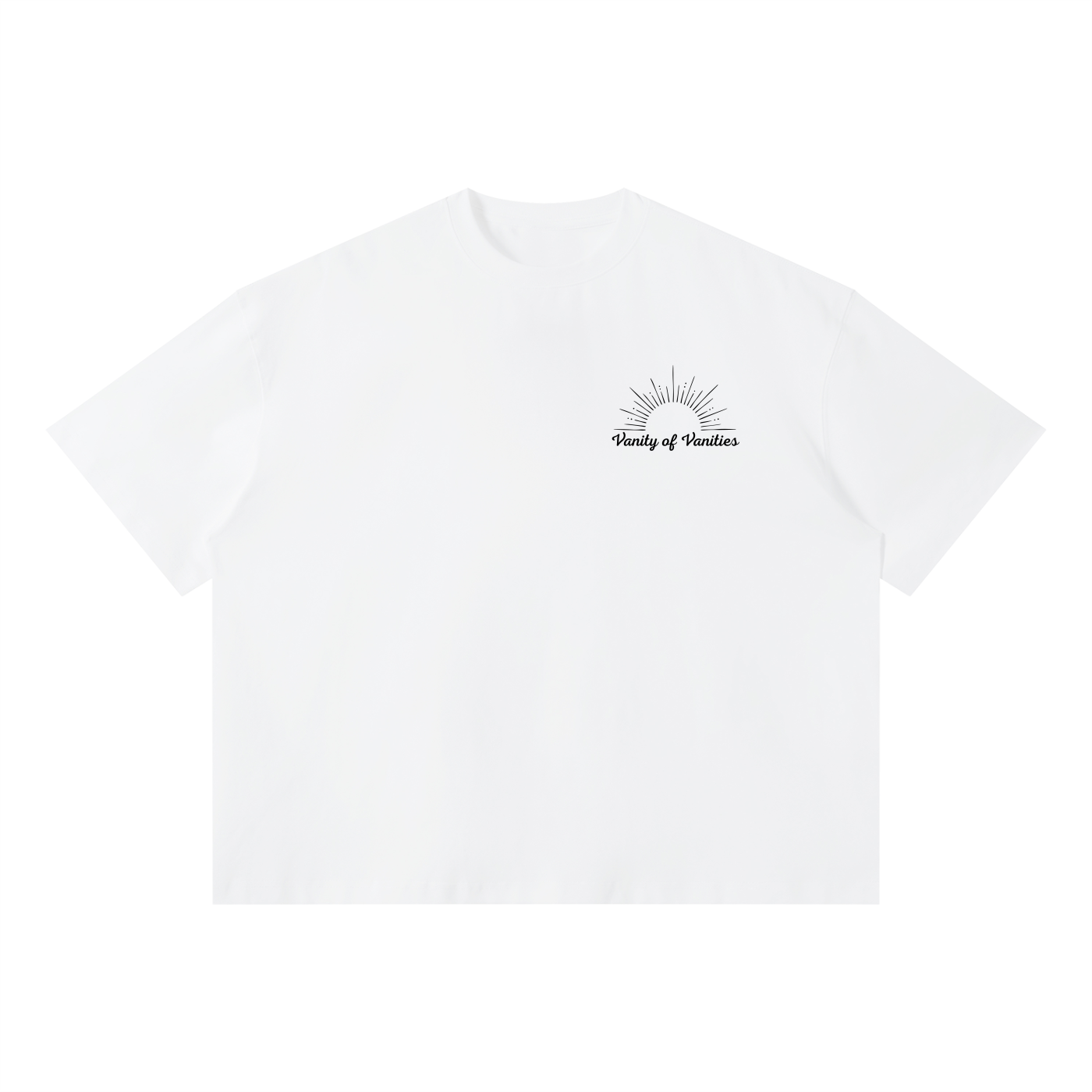 WHITE "MOCK" BOXY TEE
