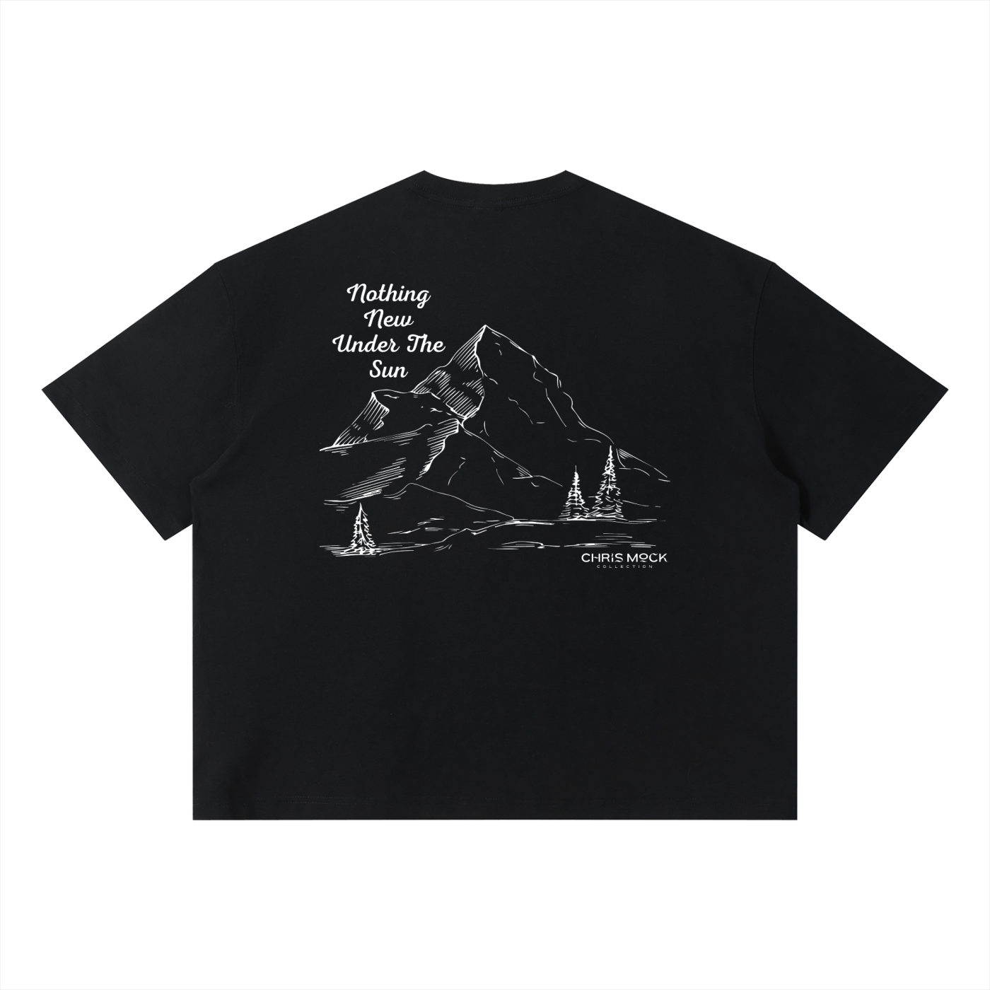 BLACK "MOCK" BOXY TEE